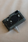 Leather art replacement with gold sprinkled lizard skin material/black