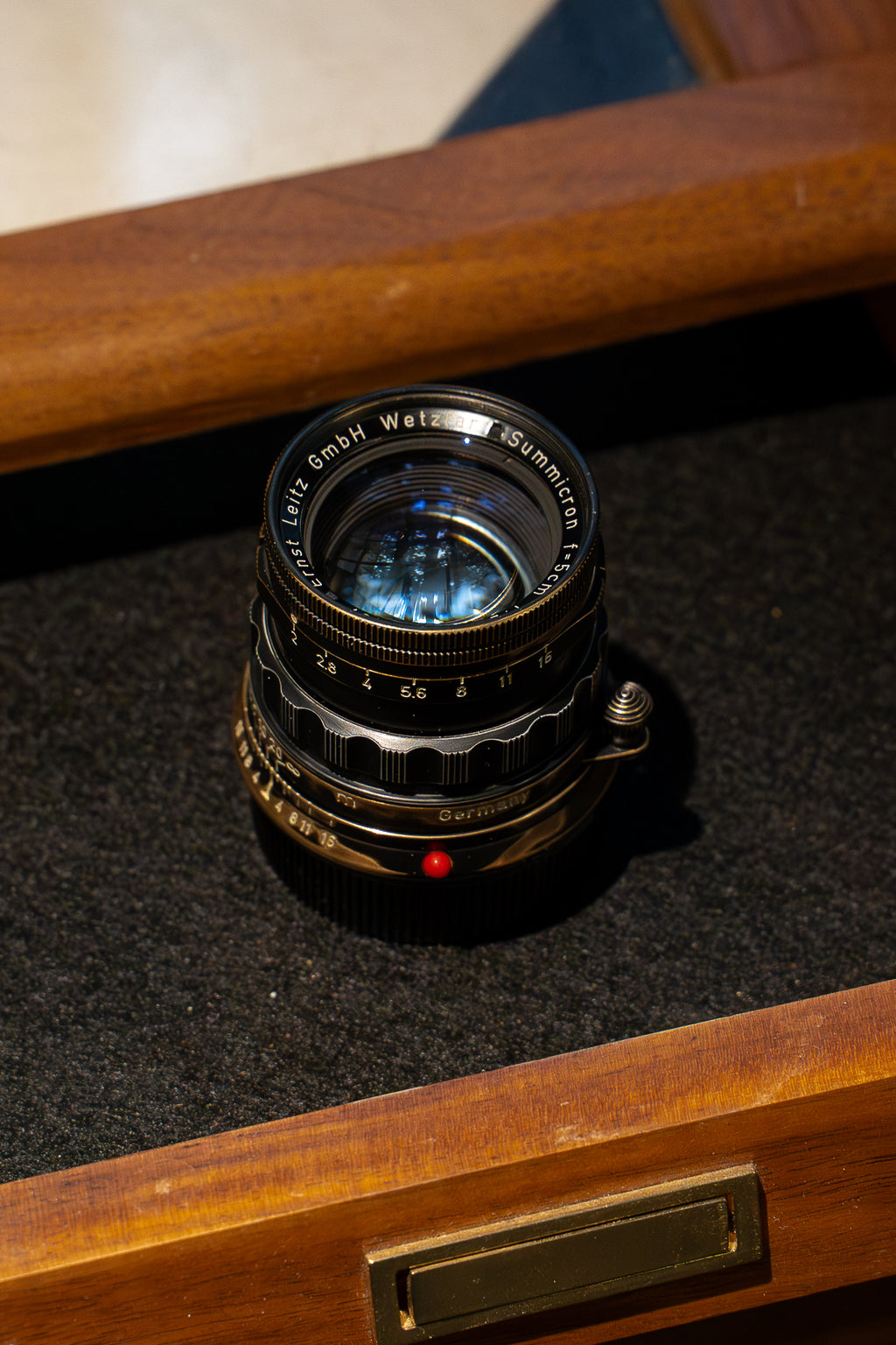 50mm Lens Custom Vintage Reset black paint/exposed copper to make old