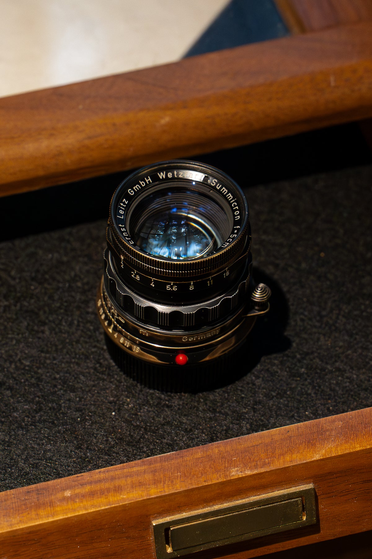 50mm Lens Custom Vintage Reset black paint/exposed copper to make old